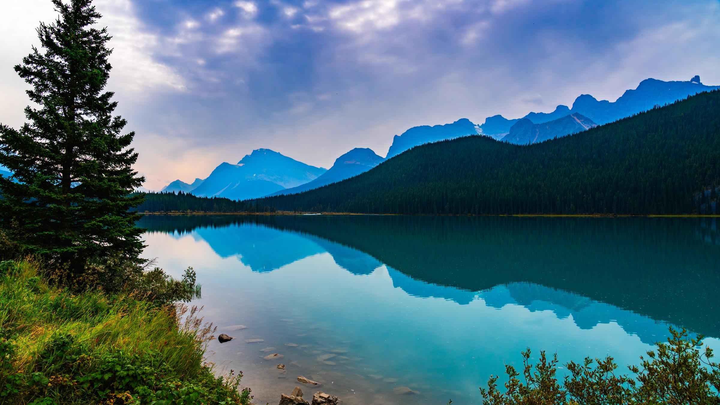 Lake Louise at Dusk Abraham Lake AB Canada