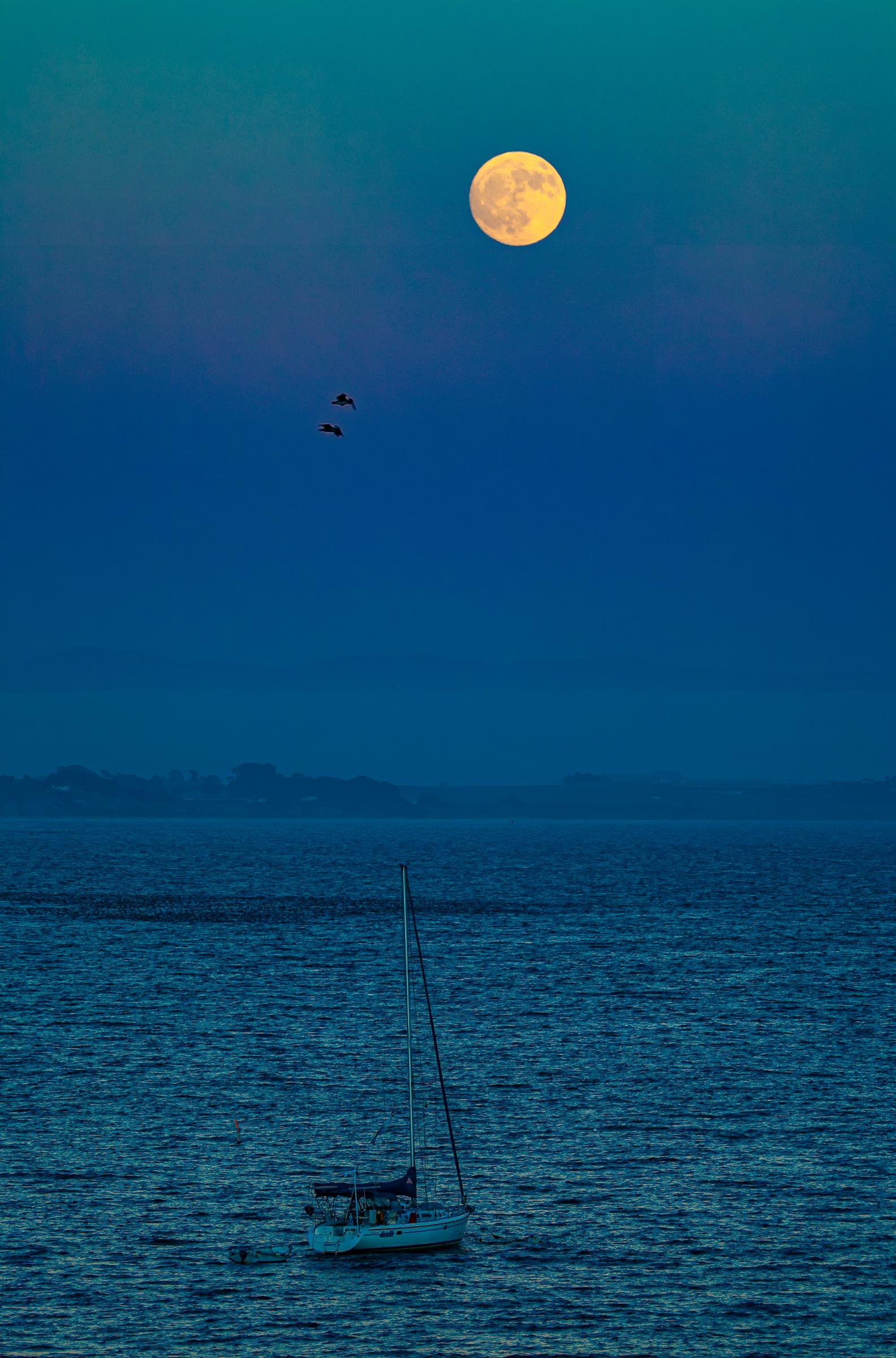 Moonrise Monterey Bay