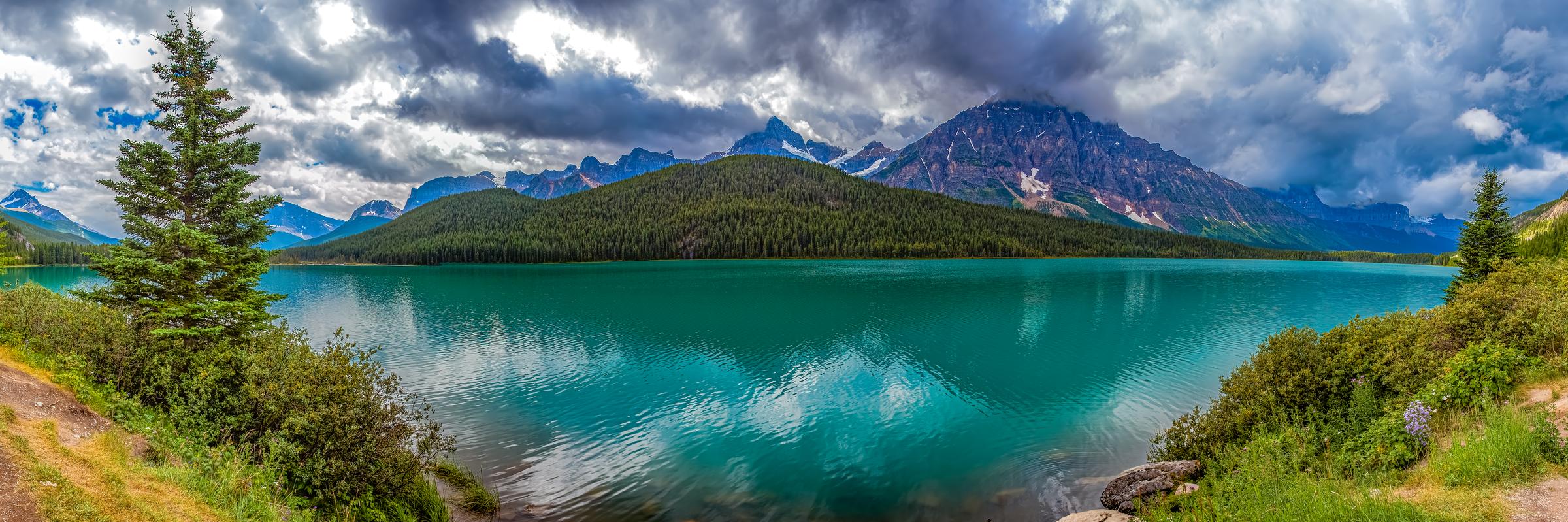 Waterfowl Lake Panoramic View