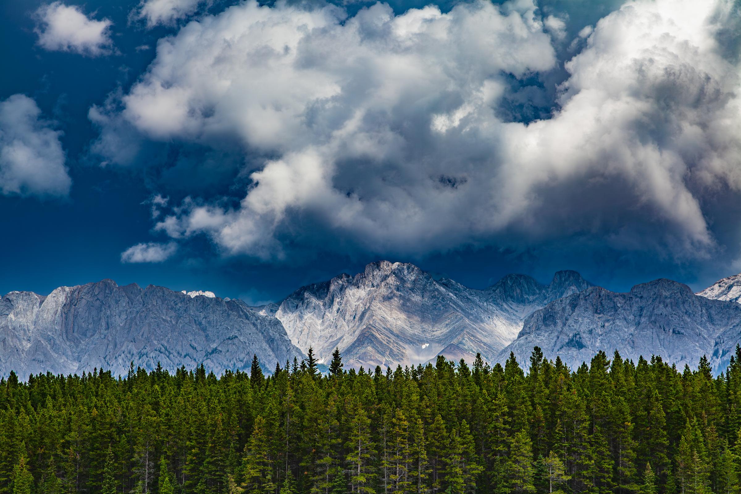 Clouds on the Mountains of Kananaskis