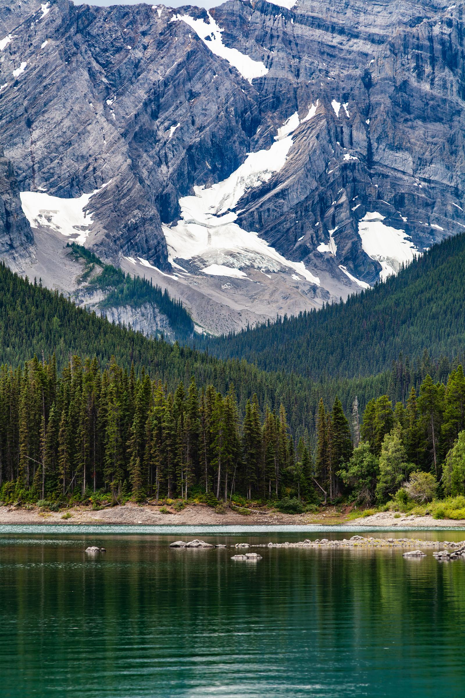 Mountain lake reflection Along Transcanada AB Canada - 2