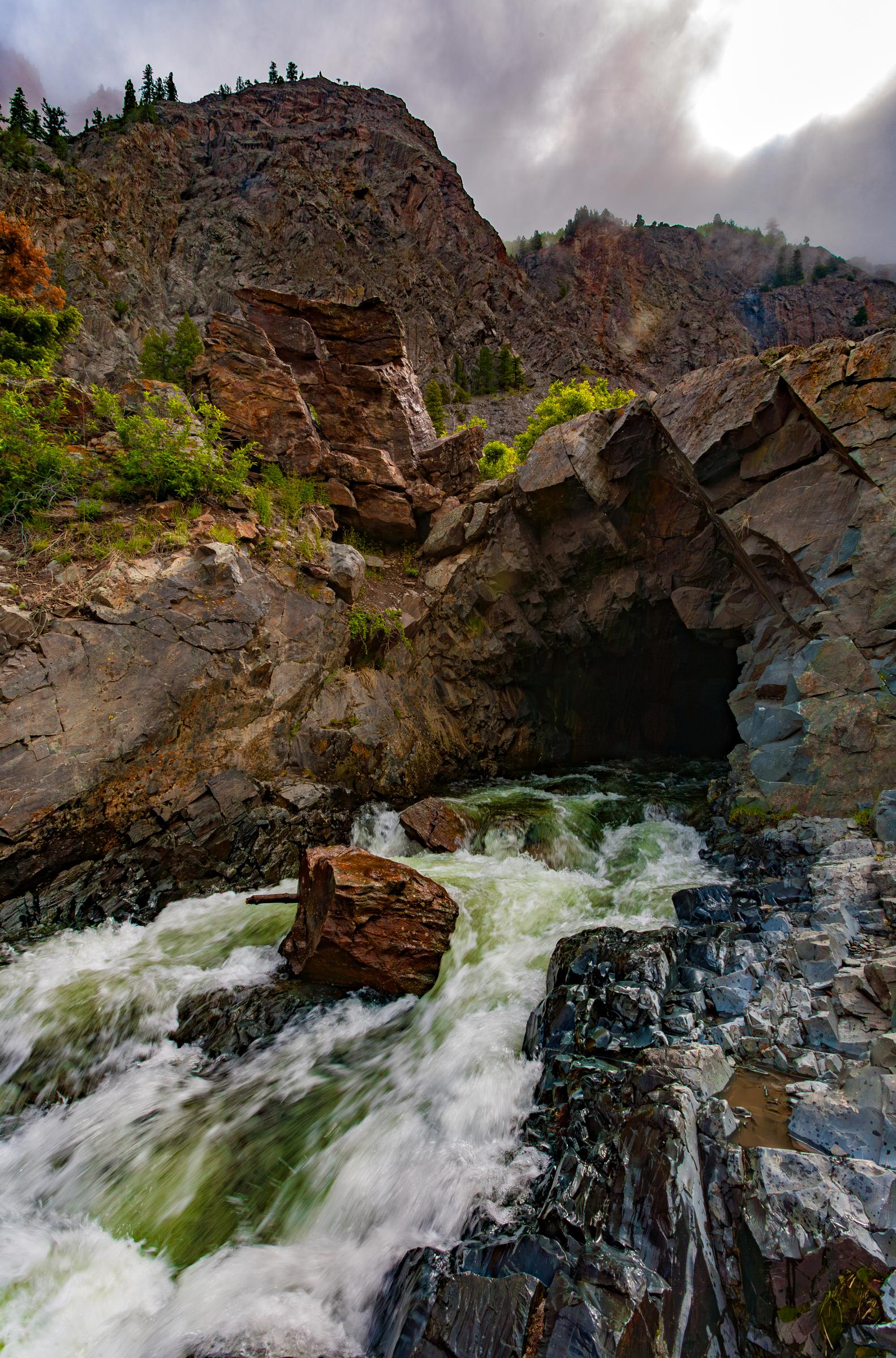 Rapid River Flowing Through Rocky Canyon Silverton Colorado United States