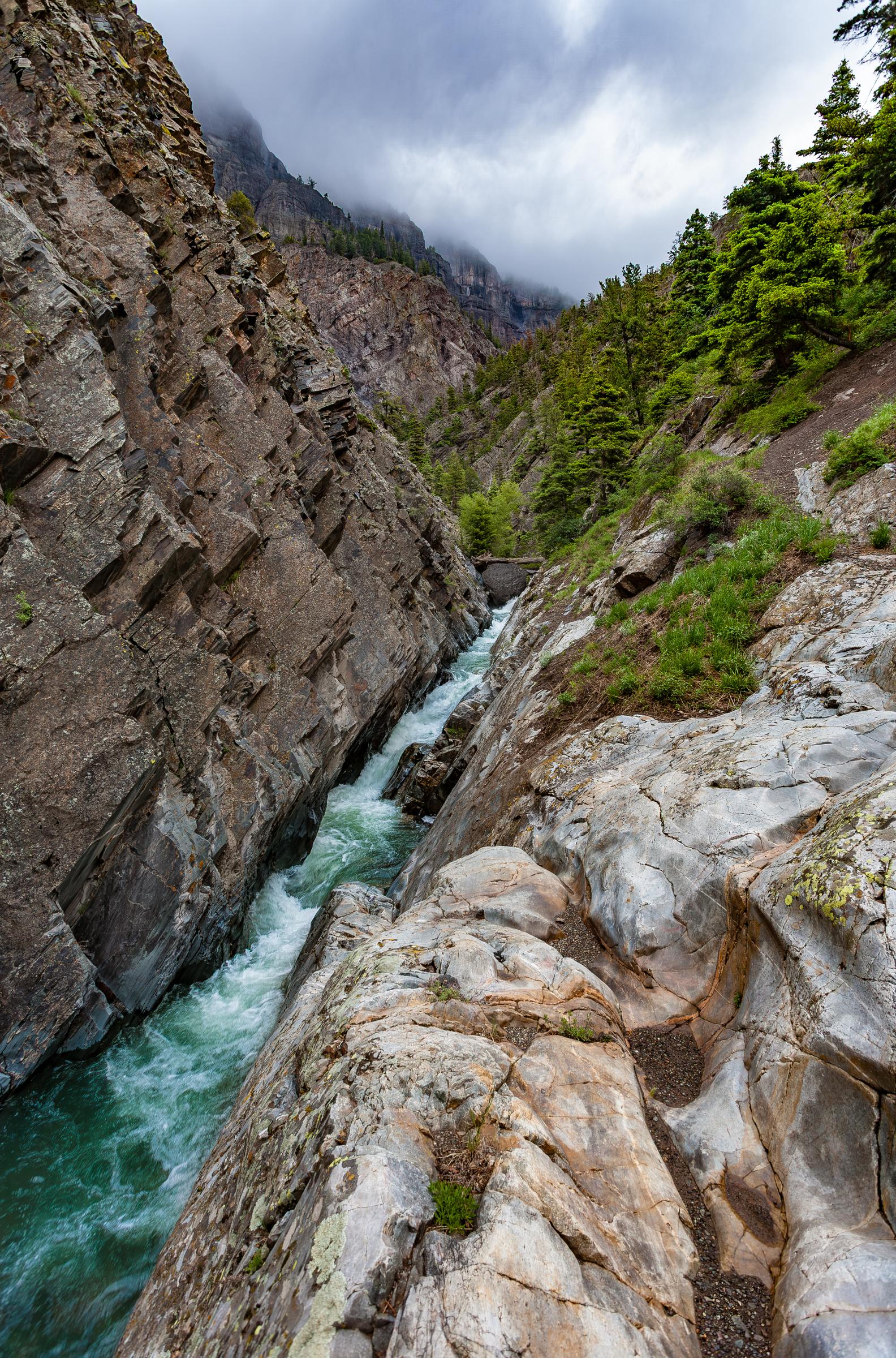 River in a Rocky Canyon Silverton Colorado United States