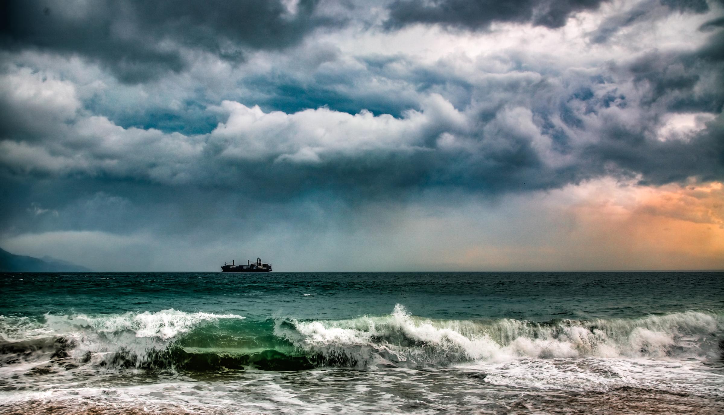 Stormy Sea Manzanillo Bay