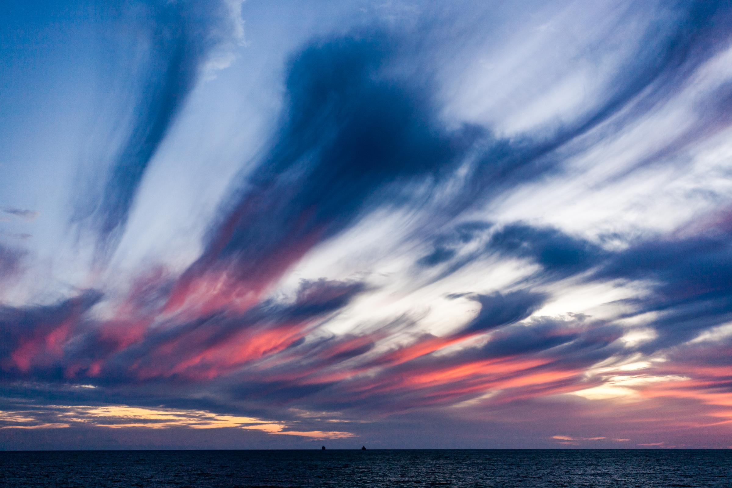 Dramatic Sunset Over the Ocean Manzanillo Colima Mexico