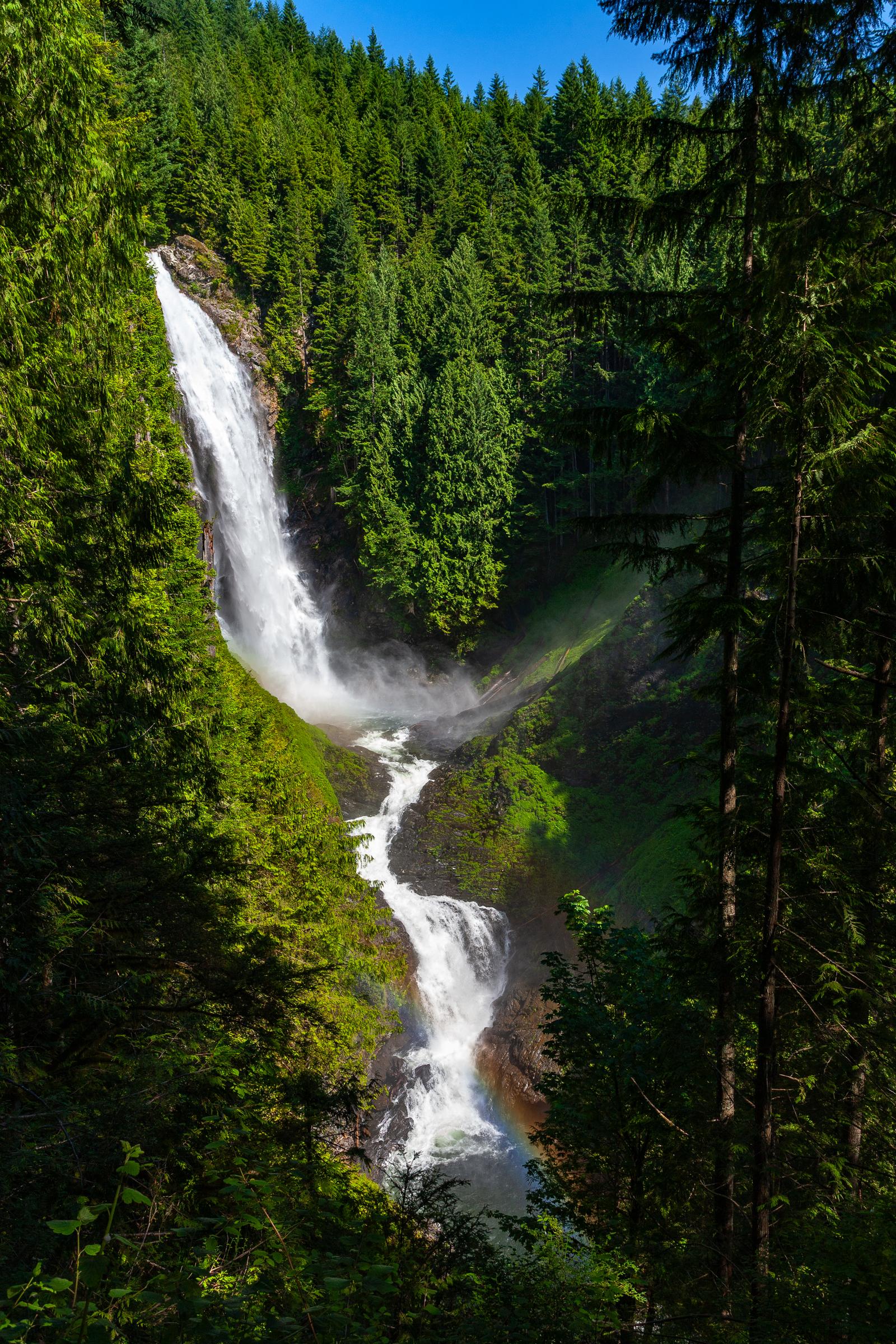 Waterfall in Forest Seattle Washington United States