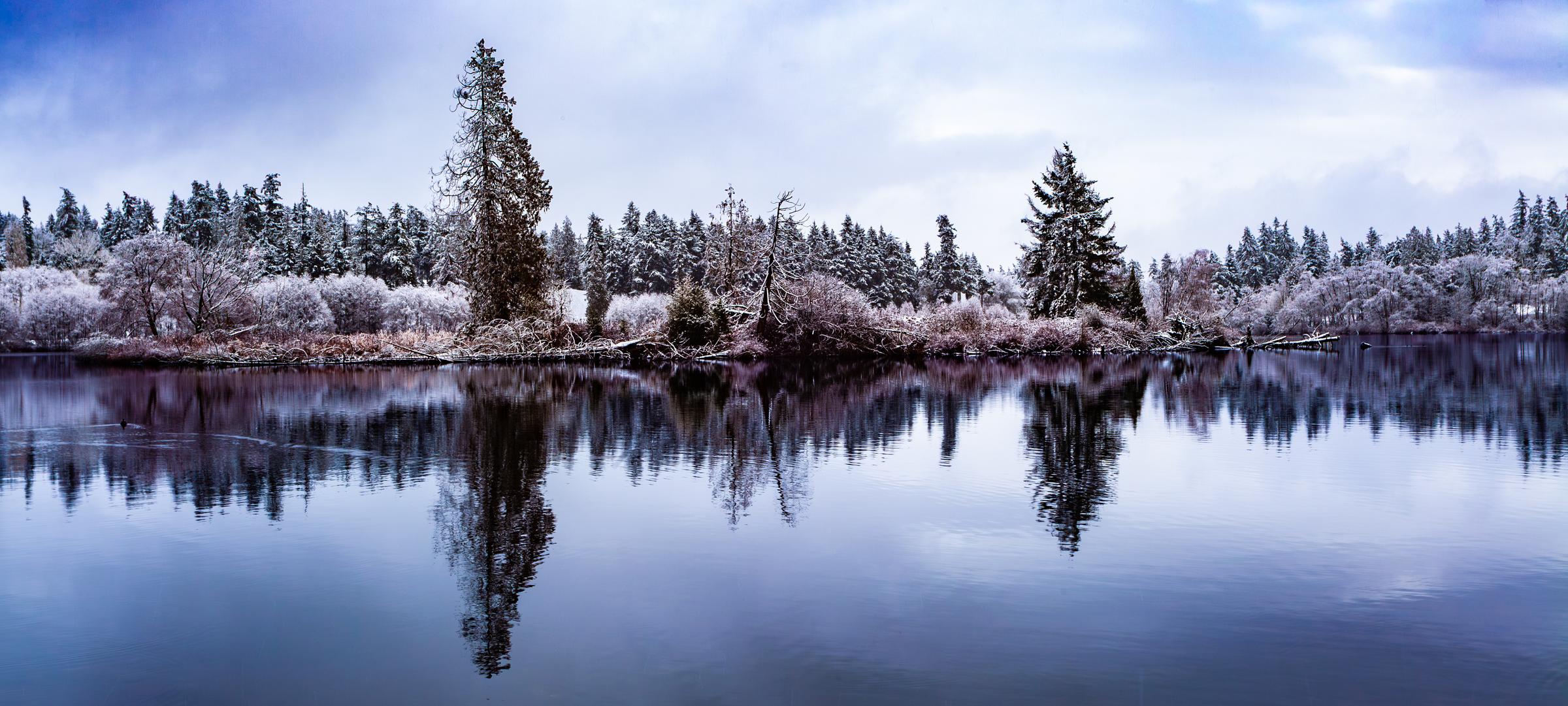 Snowy Lake Reflection North Cascades Washington State United States
