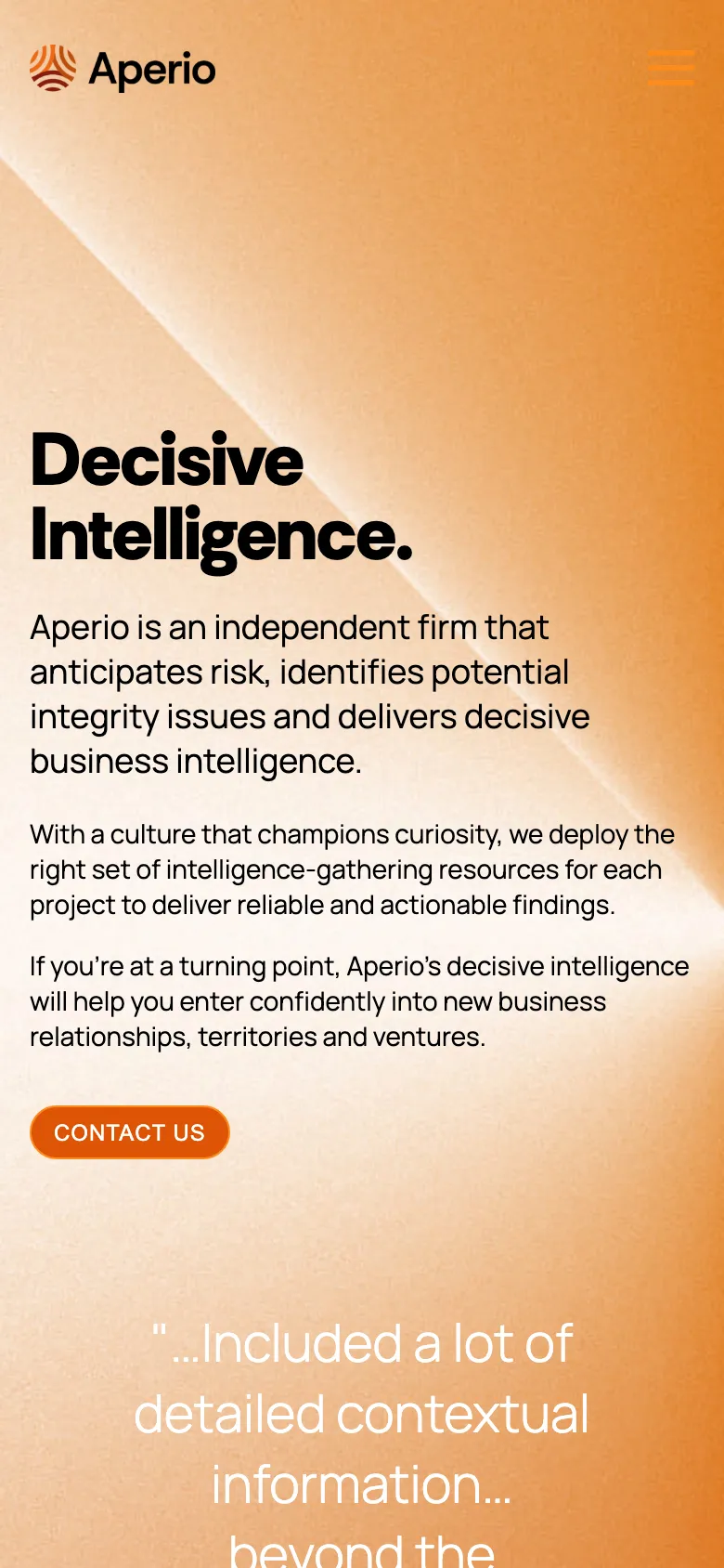 Aperio Intelligence preview