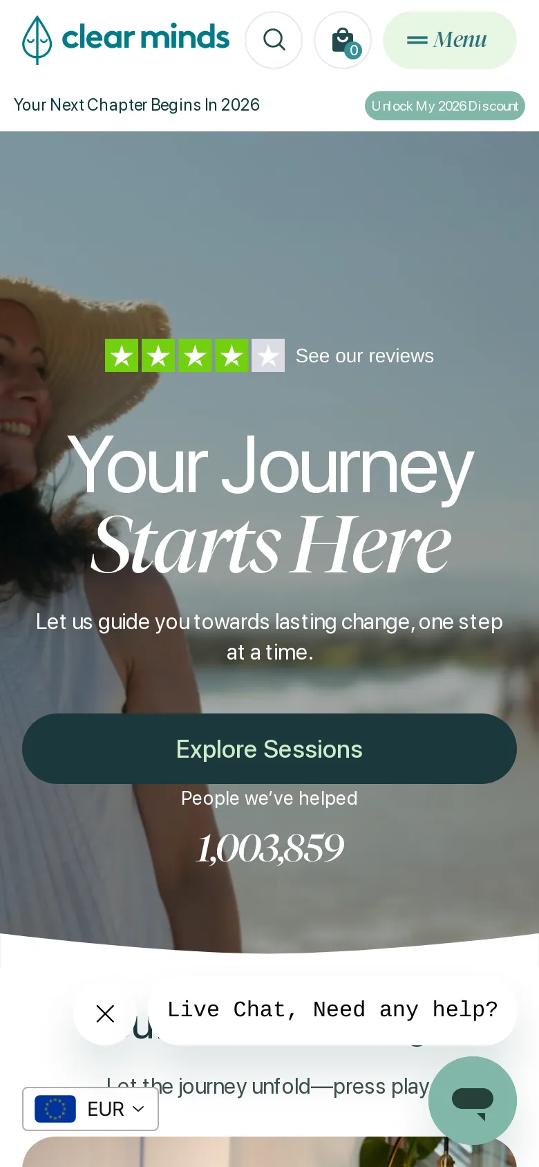 Screenshot of clearminds.com