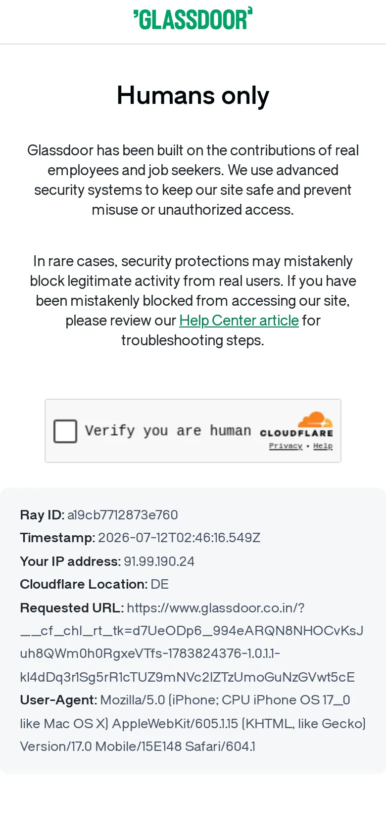 Glassdoor preview