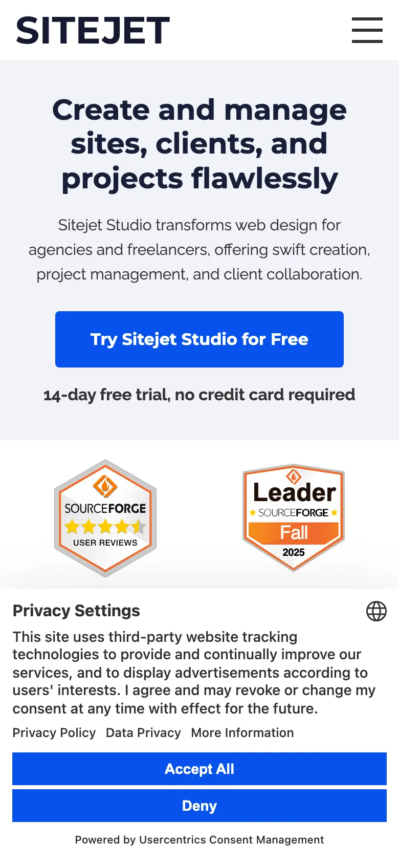 Sitejet preview