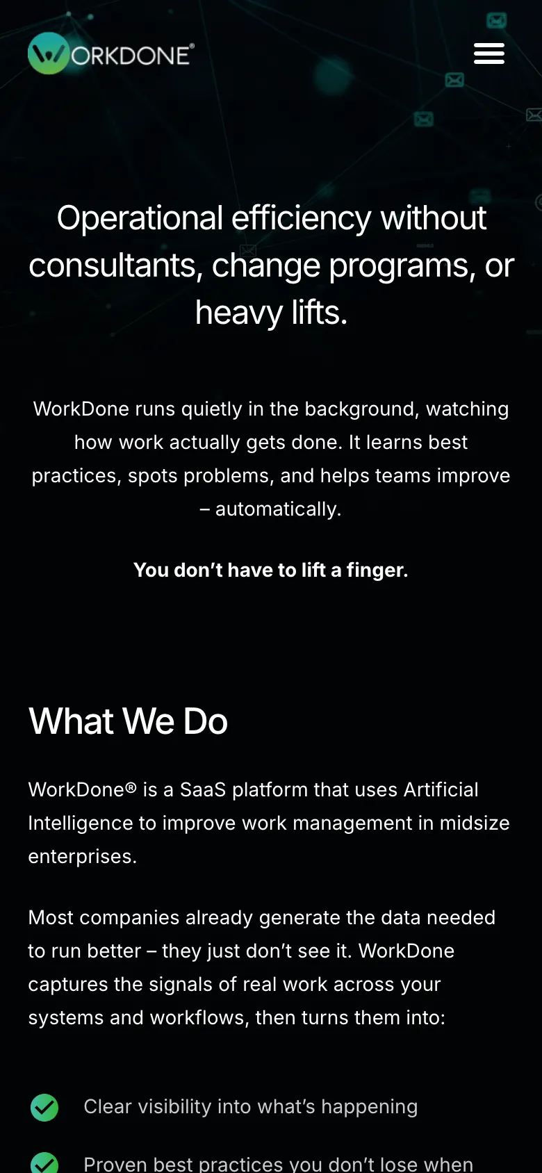 Workdone preview