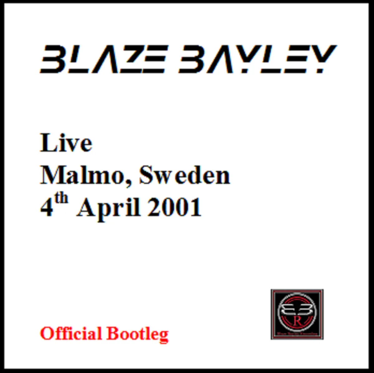 Live - Malmo, Sweden - 4th April 2001 cover