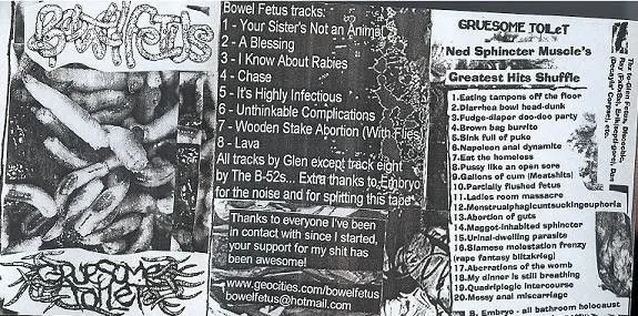 Bowel Fetus / Gruesome Toilet cover