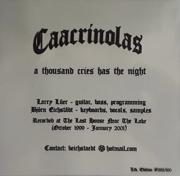 A Thousand Cries Has the Night cover