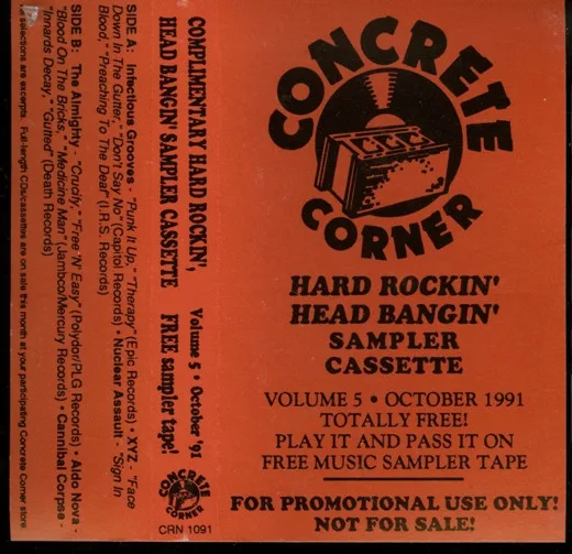 Hard Rockin' Head Bangin' Sampler Cassette Volume 5 October '91 cover