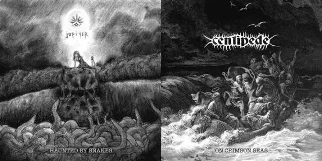 On Crimson Seas / Haunted by Snakes cover