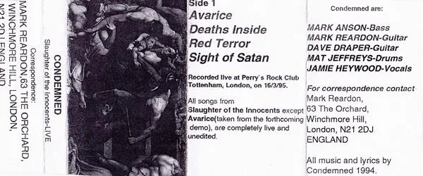 Slaughter of the Innocents Live cover