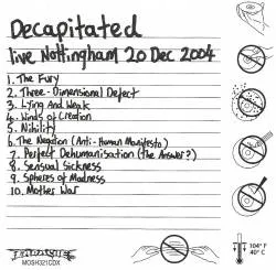 Live Nottingham 20 Dec 2004 cover
