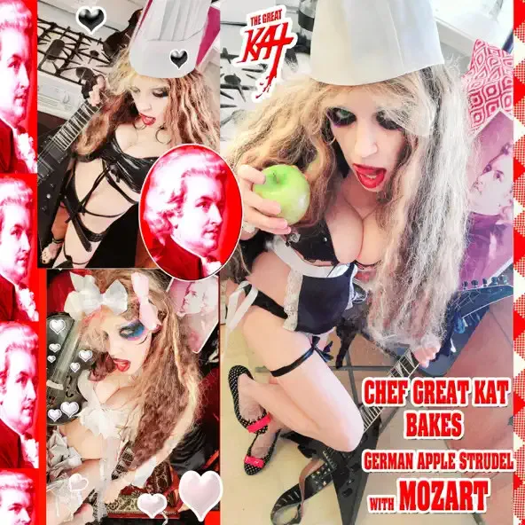 Chef Great Kat Bakes German Apple Strudel with Mozart cover