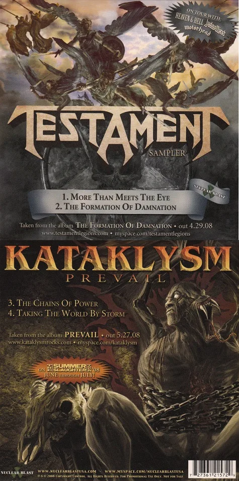 The Formation of Damnation / Prevail cover