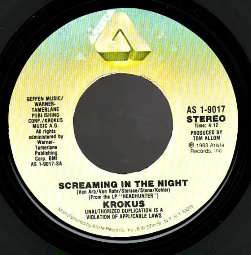 Screaming in the Night cover