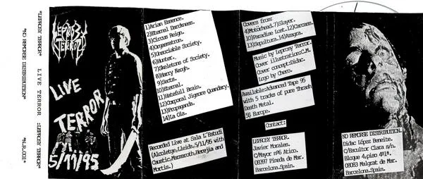 Live Terror 5/11/95 cover