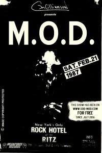 Rock Hotel, The Ritz, 1987 cover