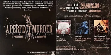A Perfect Murder / A18 / Martyr AD / Scars of Tomorrow cover