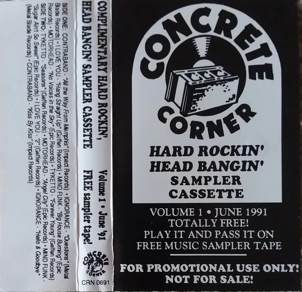 Hard Rockin' Head Bangin' Sampler Cassette Volume 1 June '91 cover