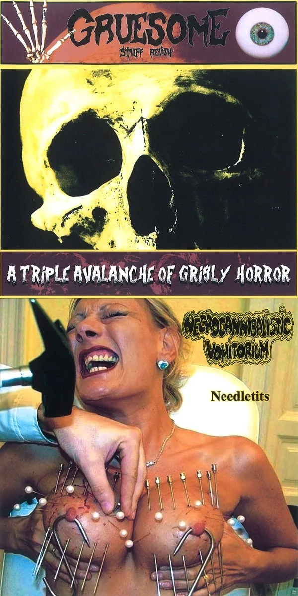 A Triple Avalanche of Grisly Horror / Needletits cover
