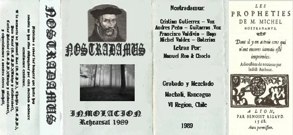 Inmolación (Rehearsal 1989) cover