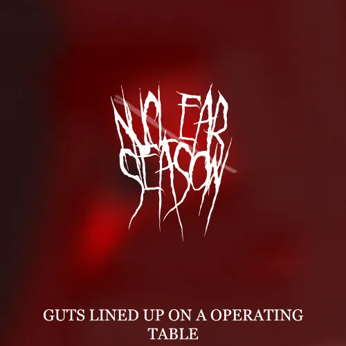 Guts Lined Up on a Operating Table cover