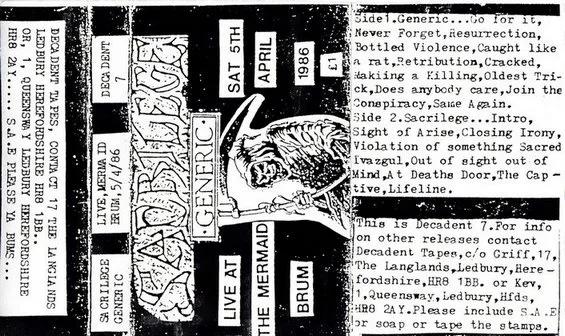 Live at the Mermaid, Brum Sat 5th April 1986 cover