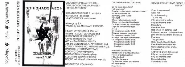 Coughsirup Reactor cover