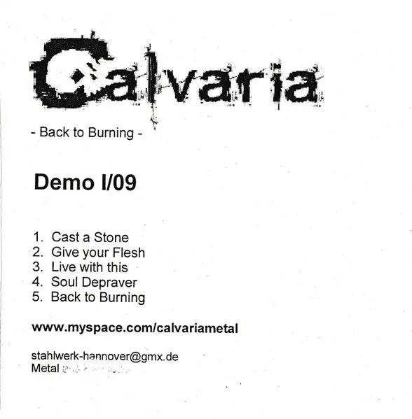 Back to Burning (Demo I/09) cover