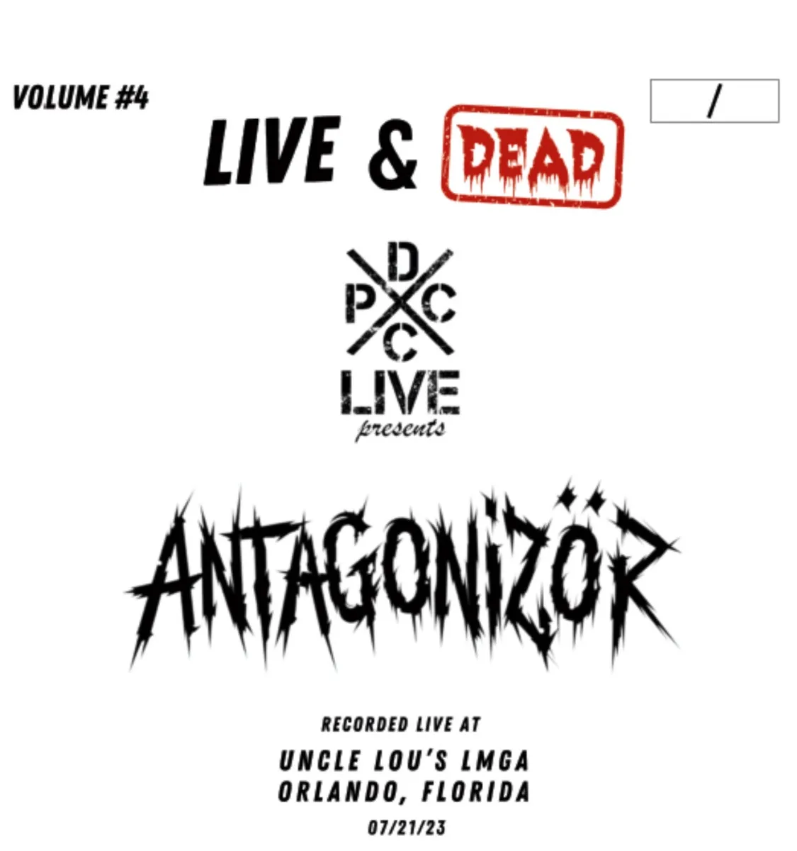 DCxPC Live & Dead Vol. 4: Antagonizör cover