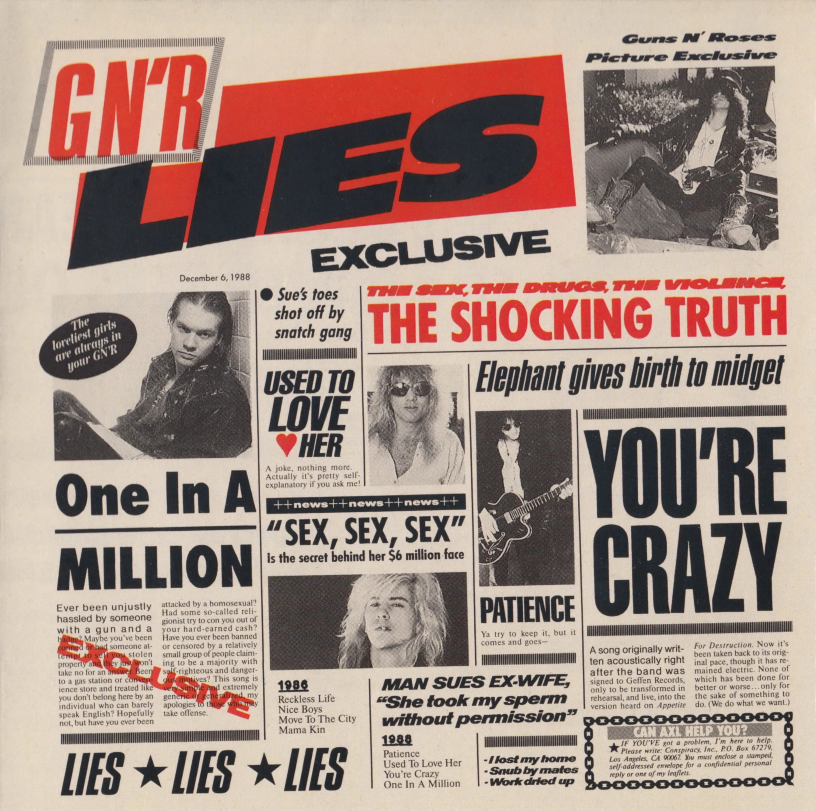 G N’ R Lies cover