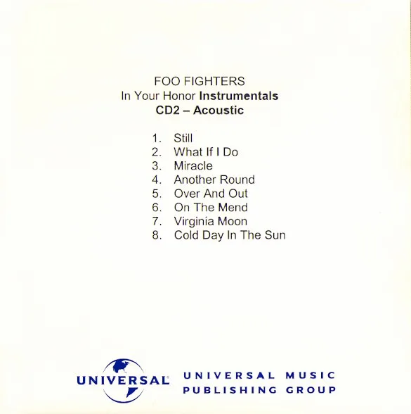 In Your Honor Instrumentals cover